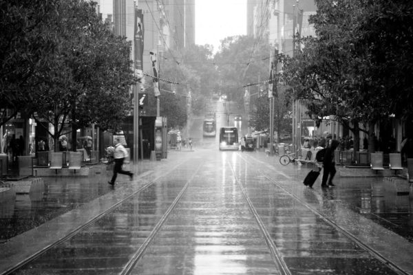 Running in the Melbourne Rain