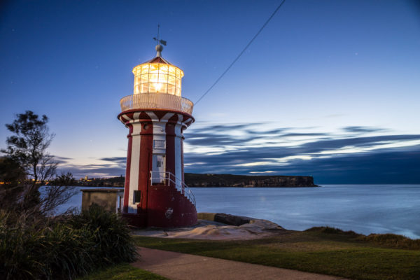 Hornby Lighthouse over Lady Bay