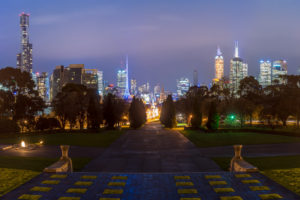Melbourne Skyline from The Shrine of Remembrance